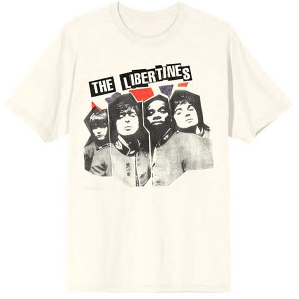 The Libertines - RIP Flag Xerox Heren Tshirt - Wit